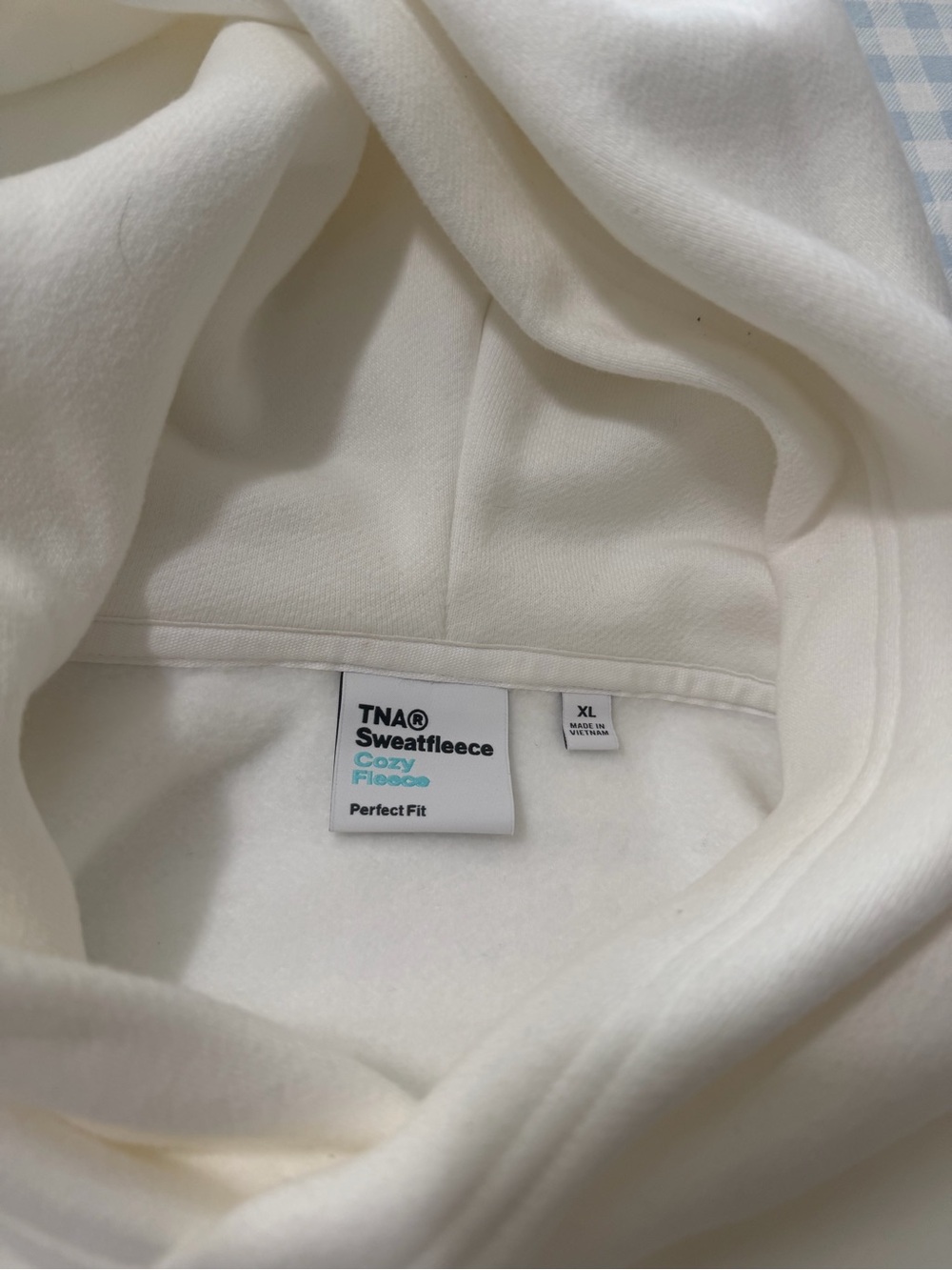 Aritzia TNA Sweatfleece Hoodie Set in White - Picture 2 of 3